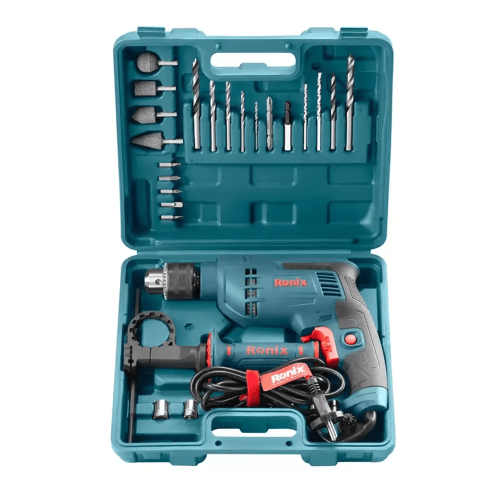 کیت دریل چکشی رونیکس 750 وات مدل RS-0007