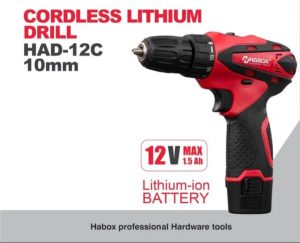 دریل شارژی تک باطری لیتیومی هابوکس مدل HAD-12C