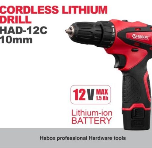 دریل شارژی تک باطری لیتیومی هابوکس مدل HAD-12C